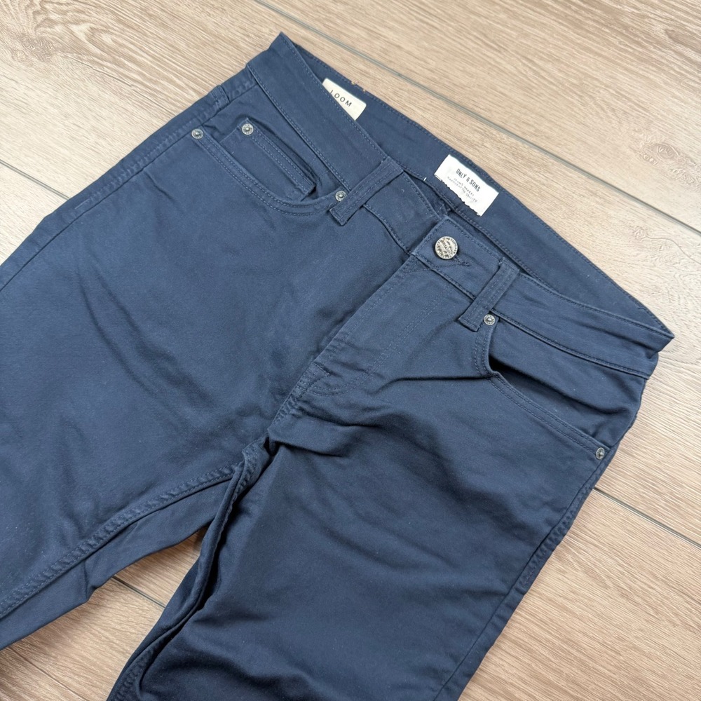 Only & Sons Mens Loom Slim Fit Chino Pants Navy Blue 31x32